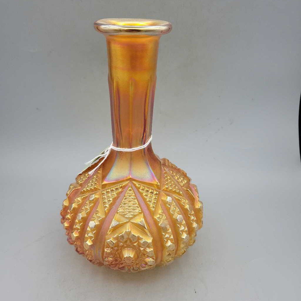 Marigold Carnival Glass Vase, Imperial 'Crabclaw' Pattern 1631 (SC)