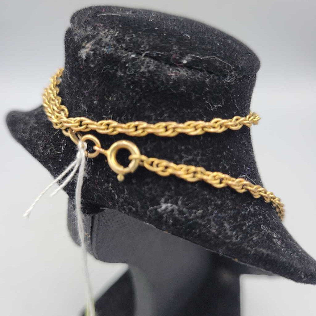 10 K Gold rope chain, 18 inches (LIND) P439