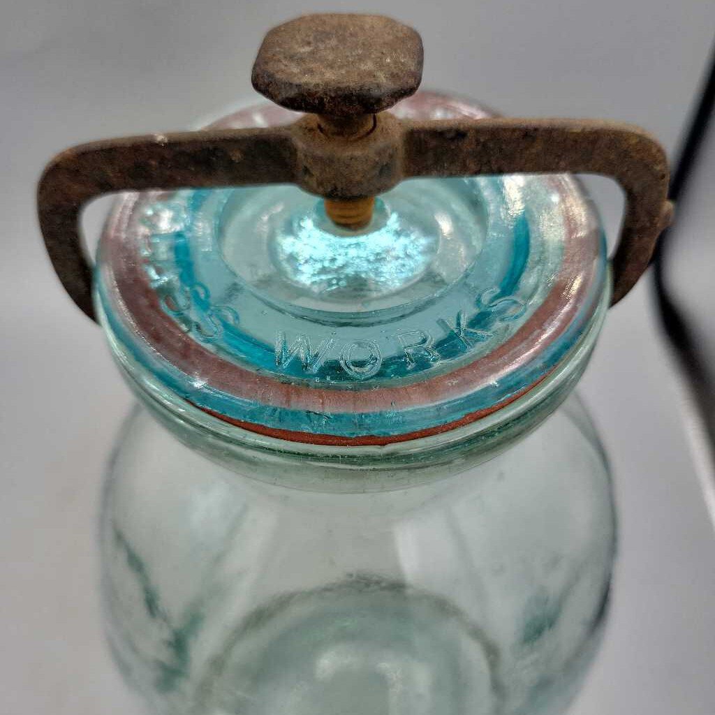 Hamilton Glass Works Clamp Fruit Jar Error (Jef)