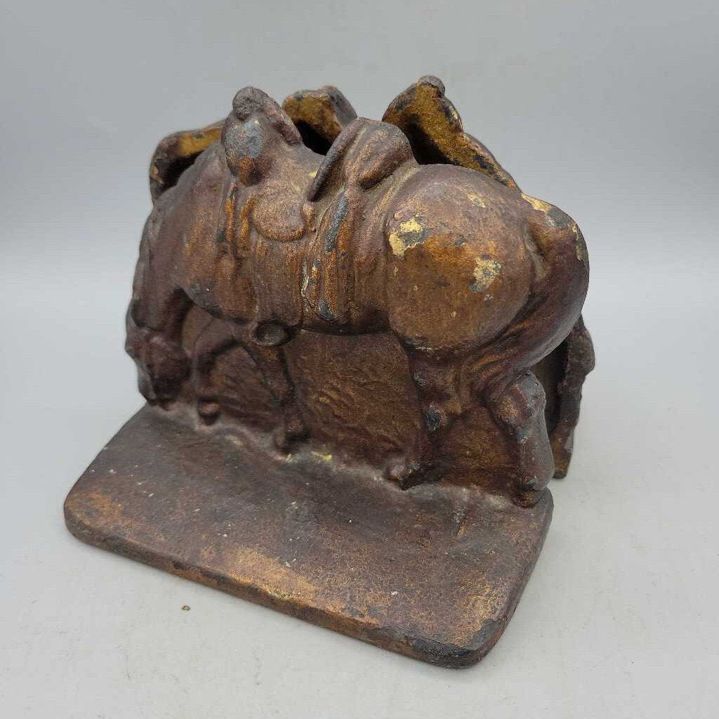 Book Ends- Vintage Bronze Lone Horse