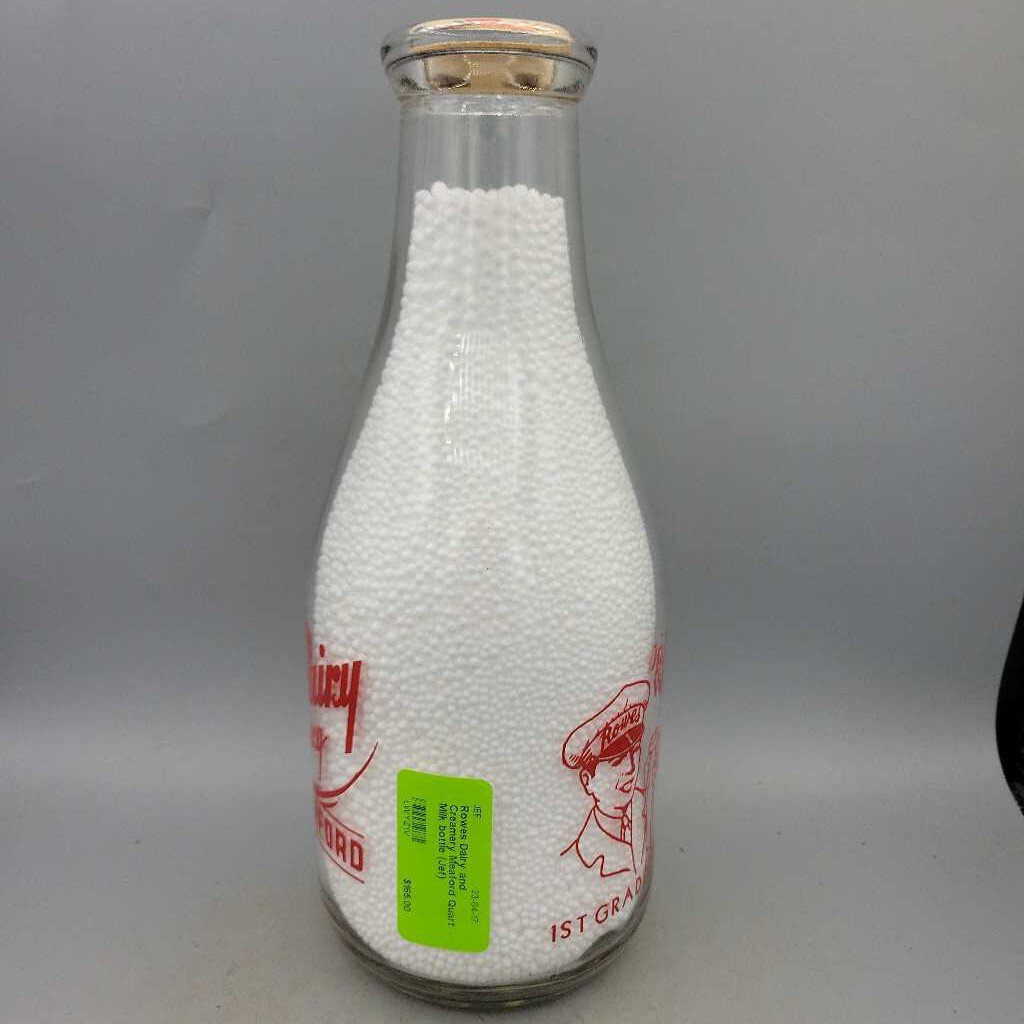 Rowes Dairy and Creamery Meaford Quart Milk bottle (Jef)