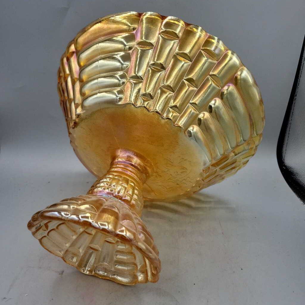 Carnival Glass Marigold Pattern Compote (DEB)