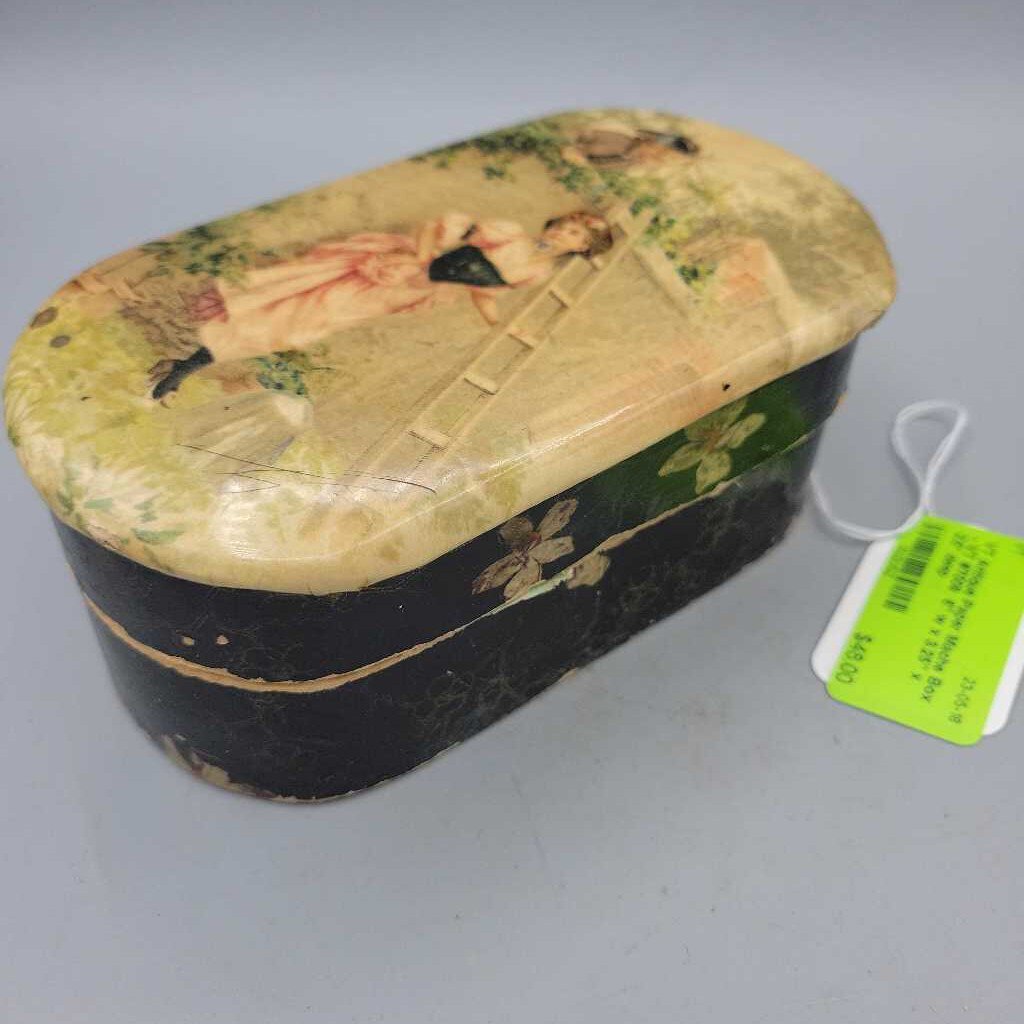 Antique Paper Mache Box - VT #7009