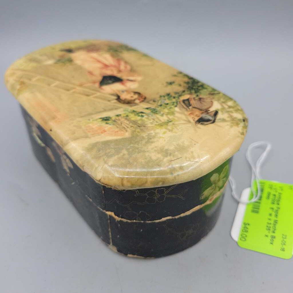 Antique Paper Mache Box - VT #7009