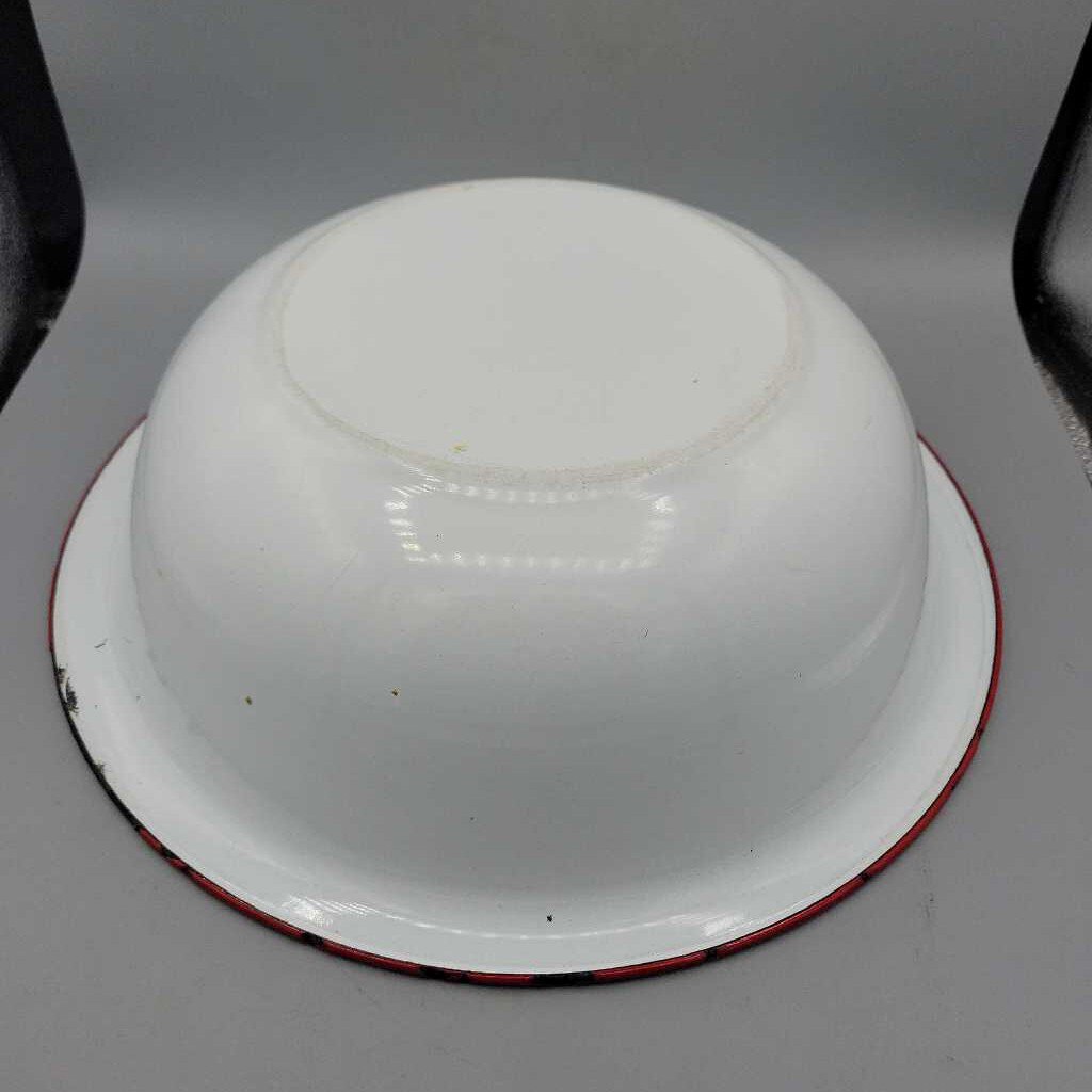 11" White Enamel Bowl