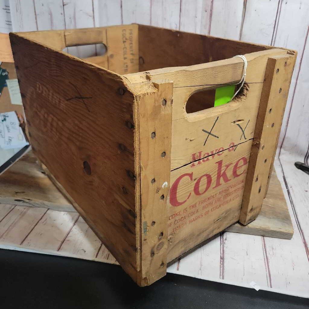 Coca cola coke 1969 wooden crate (JAS)