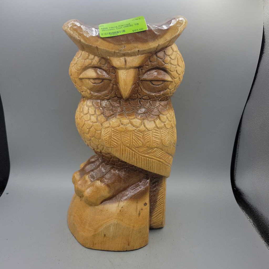 Hand Carved Wooden Owl (MEB) TB Hand Carved Wooden Owl (MEB) TB