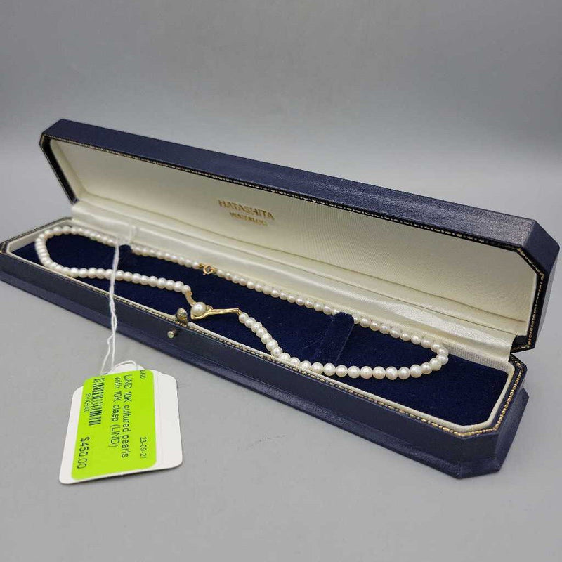 10K cultured pearls with 10K clasp (LIND) P1096