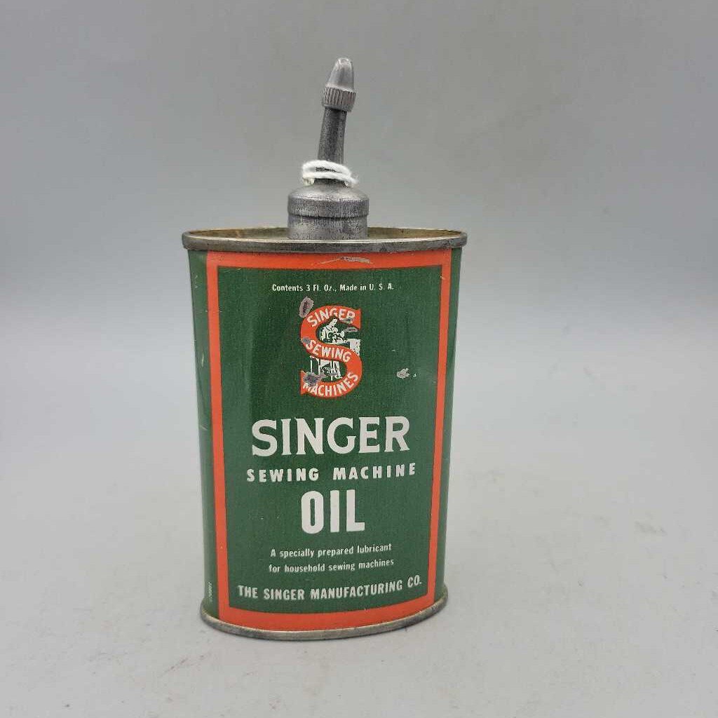 Rare Singer Sewing Machine Oil Tin