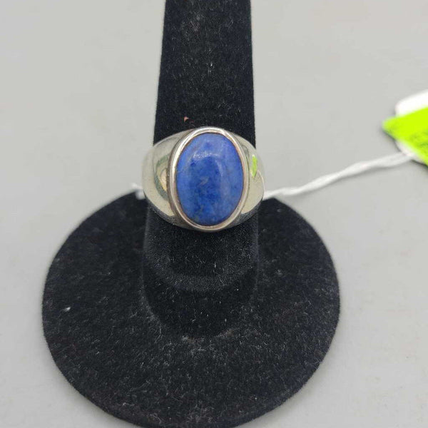 Sterling Lapis Lazuli Signet Style Ring - VT #8267