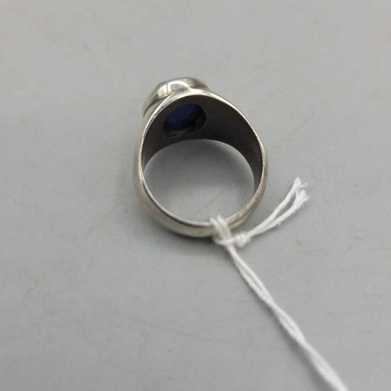 Sterling Lapis Lazuli Signet Style Ring - VT