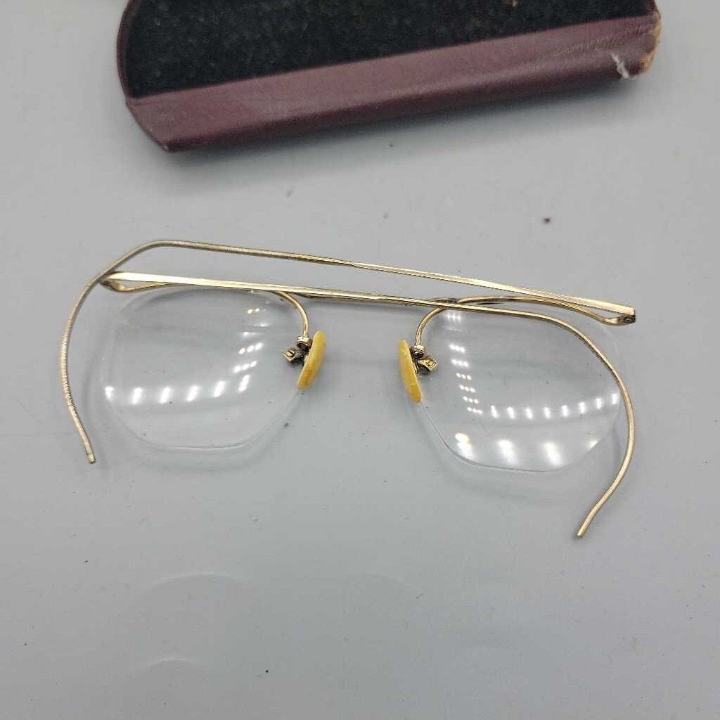 Antique Eyeglasses With Case (JAS)