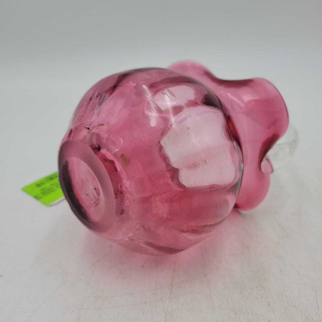 Cranberry Glass Handled Vase/Basket S2085 (SC)
