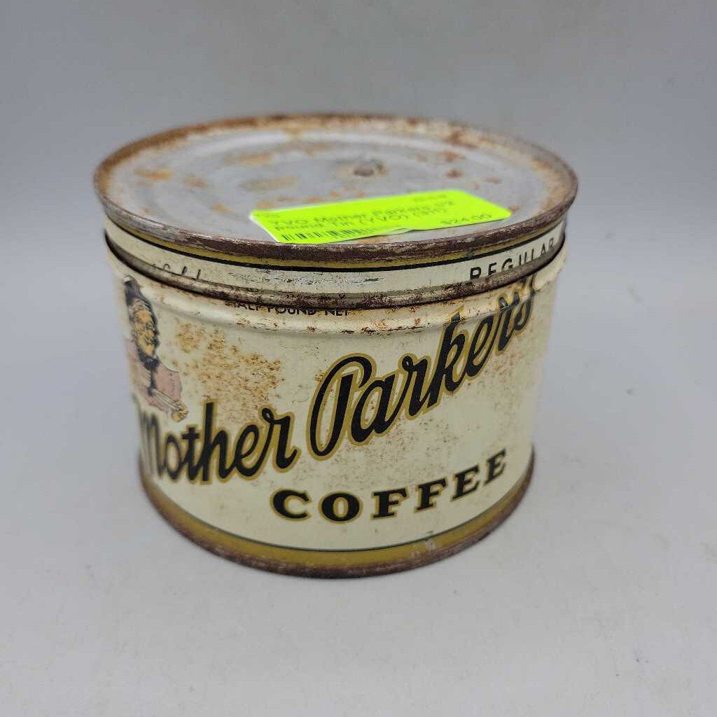 Mother Parkers 1/2 pound coffee Tin (YVO) (311)