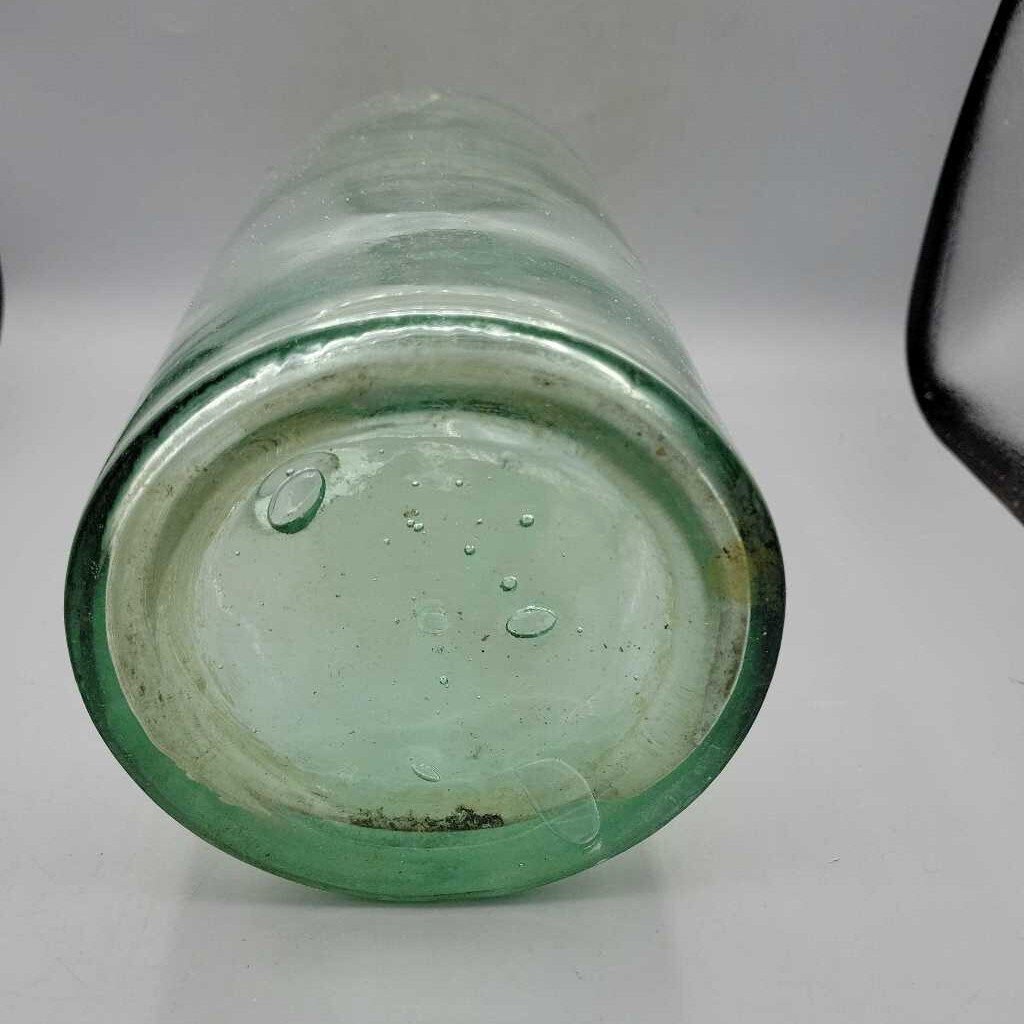 Antique Aqua glass bottle SR