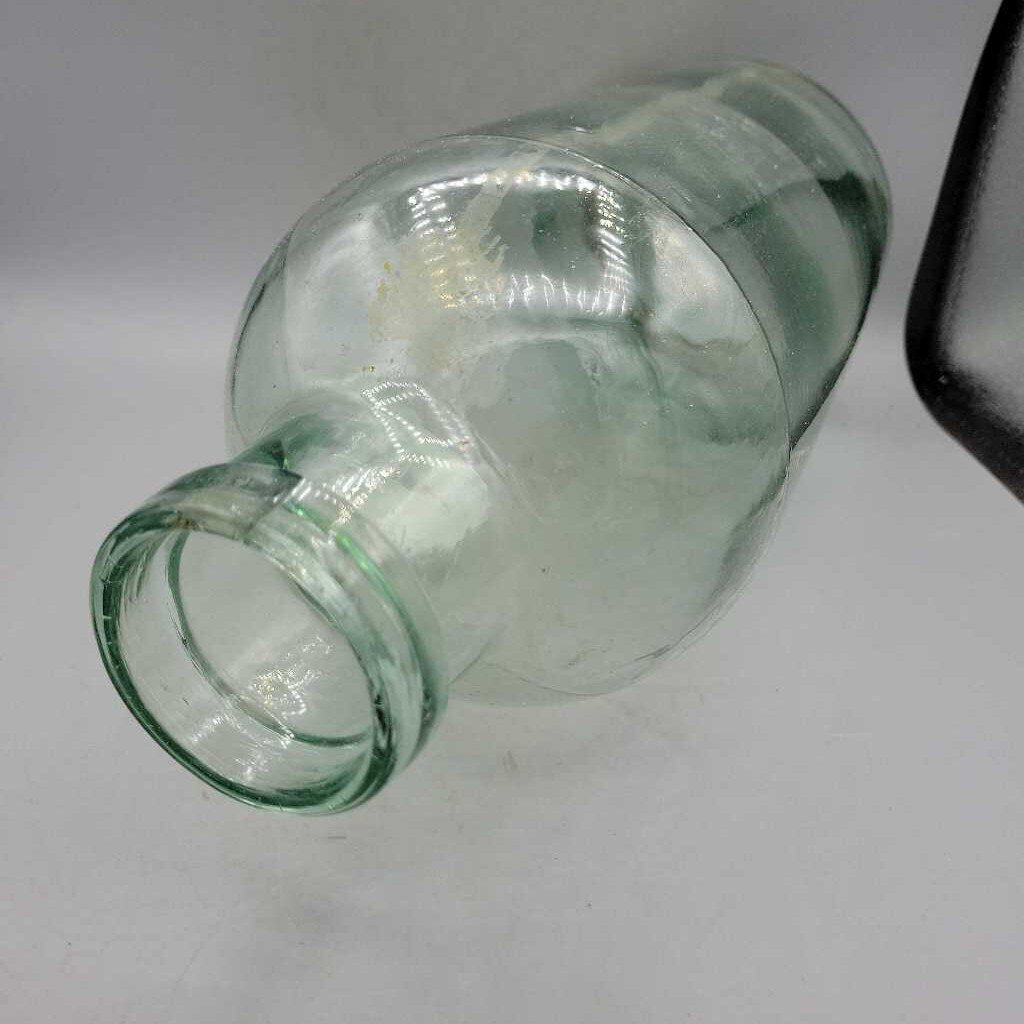 Antique Aqua glass bottle SR