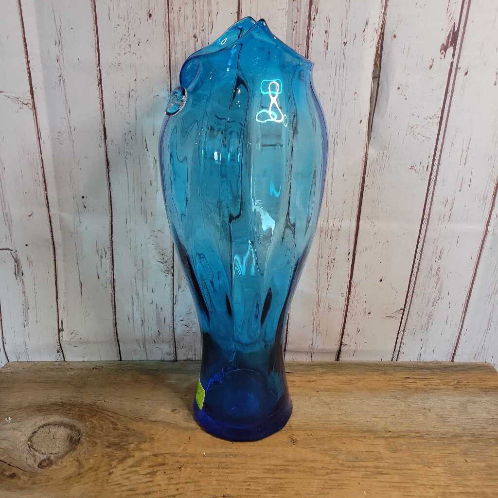 Owl Vase-Art Glass