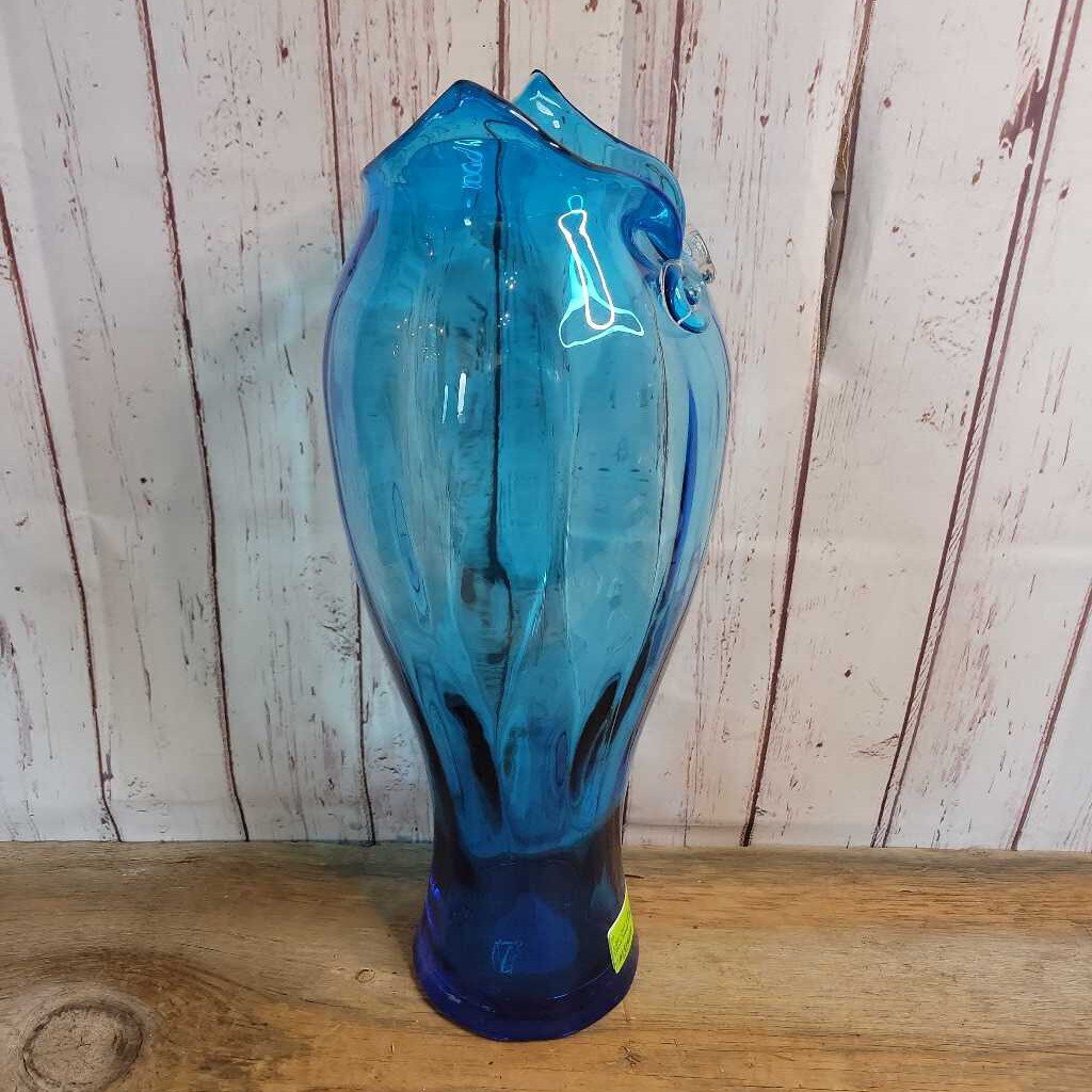 Owl Vase-Art Glass