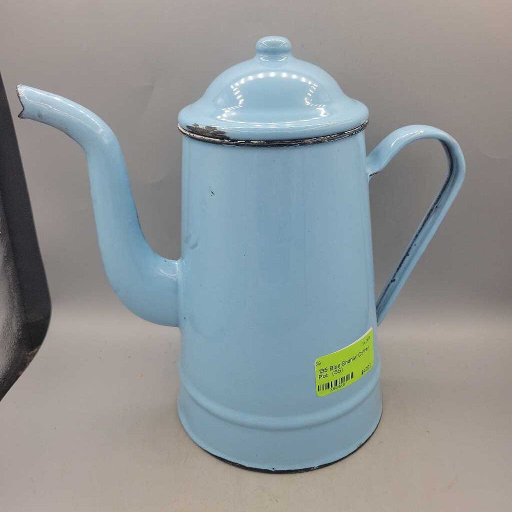 135 Blue Enamel Coffee Pot (SS)