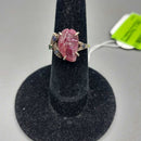 Sterling, Carved Ruby & Sapphires Ring - VT