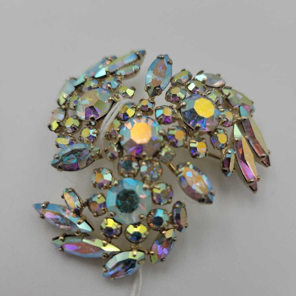 Sheman Aurora Borealis Rhinestone Brooch - #11187