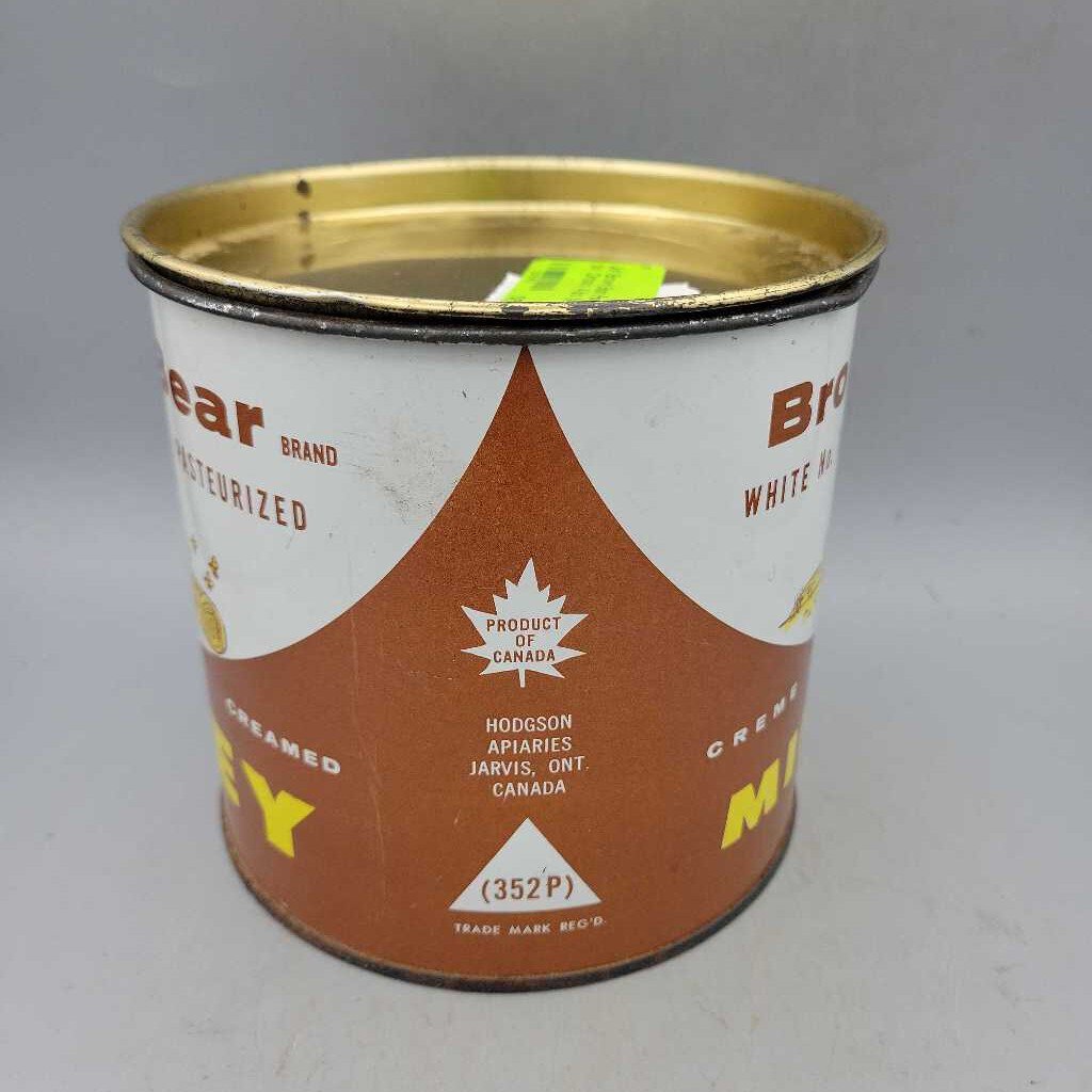 Brown Bear Honey tin Ontario 4 lbs (Jef)