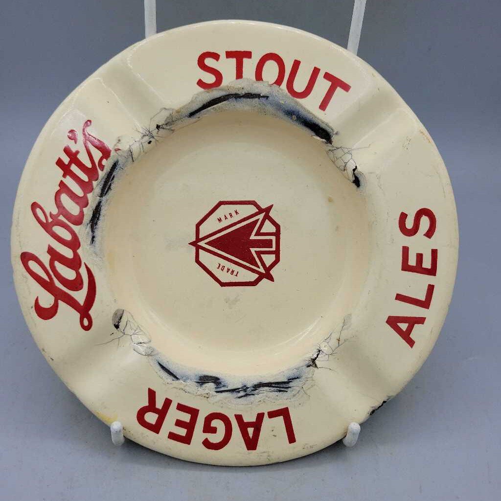 Labatt's Enamel Beer advertising Ashtray (JAS)