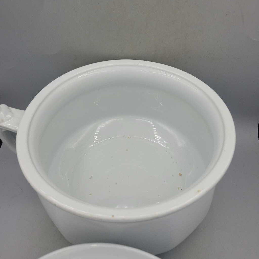 Ironstone Pot w/Lid (YVO) (402)