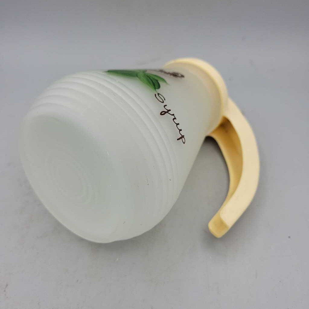Vintage Frosted Glass Syrup Jug (RHA)