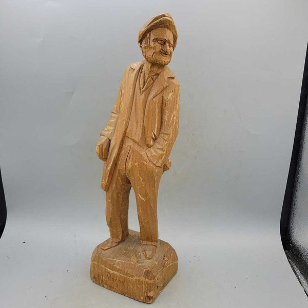 11.75" Carved Wooden Gentleman Caron Folk Art (SAL)