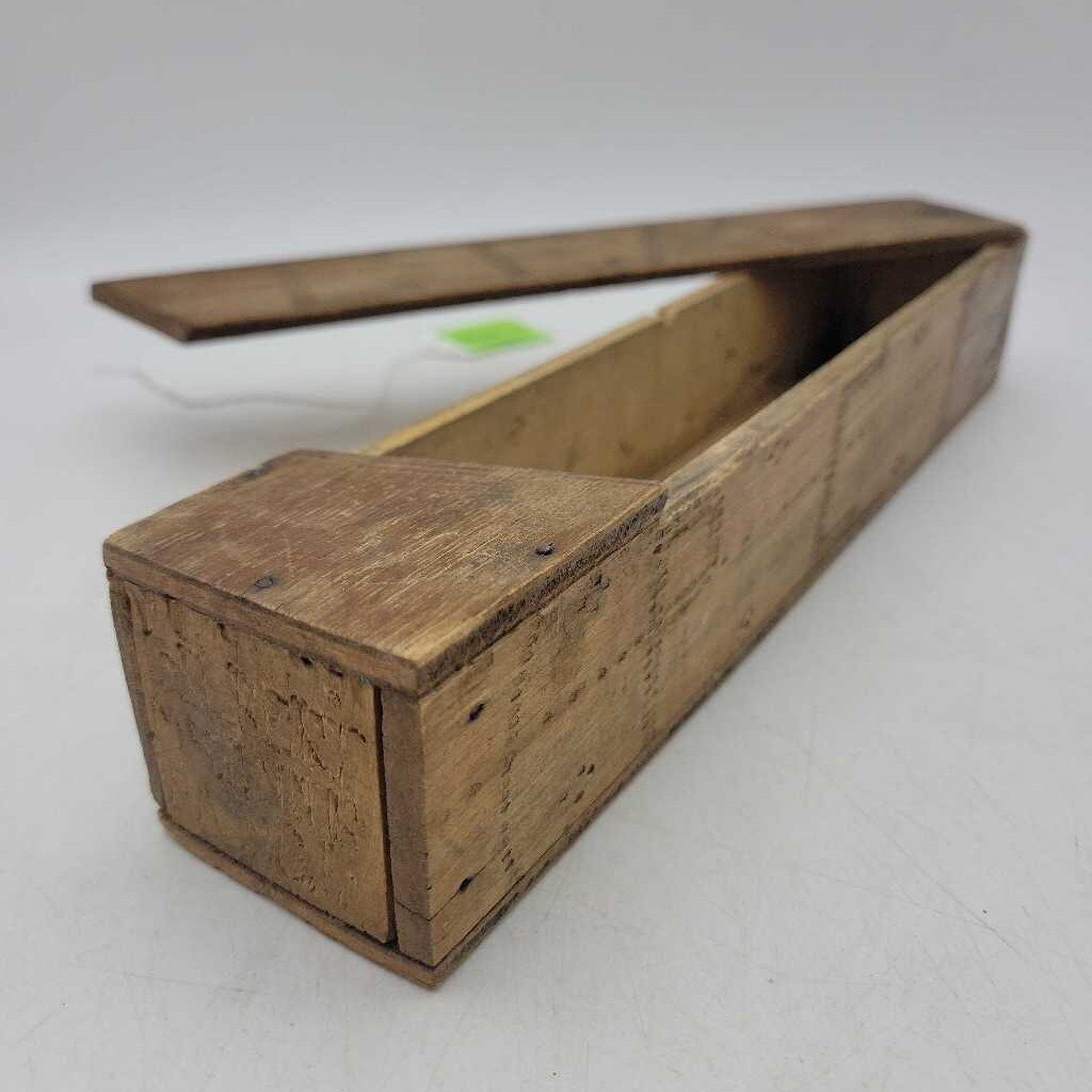 Antique 1900s Swing Top Pencil Box 11"L x 2-1/8"W x 2"H (SCAD0356)