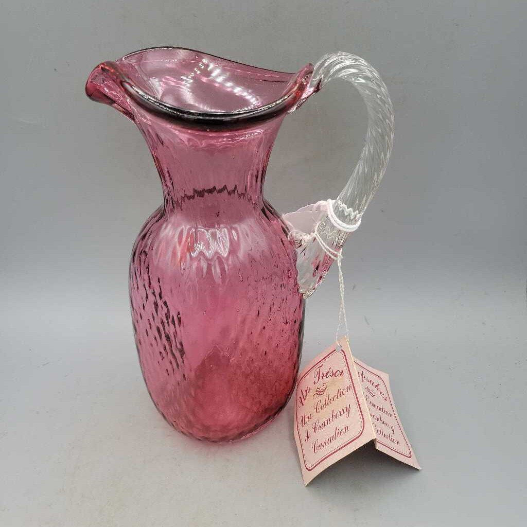 Canadian Cranberry Glass Pitcher (LOR) 1033