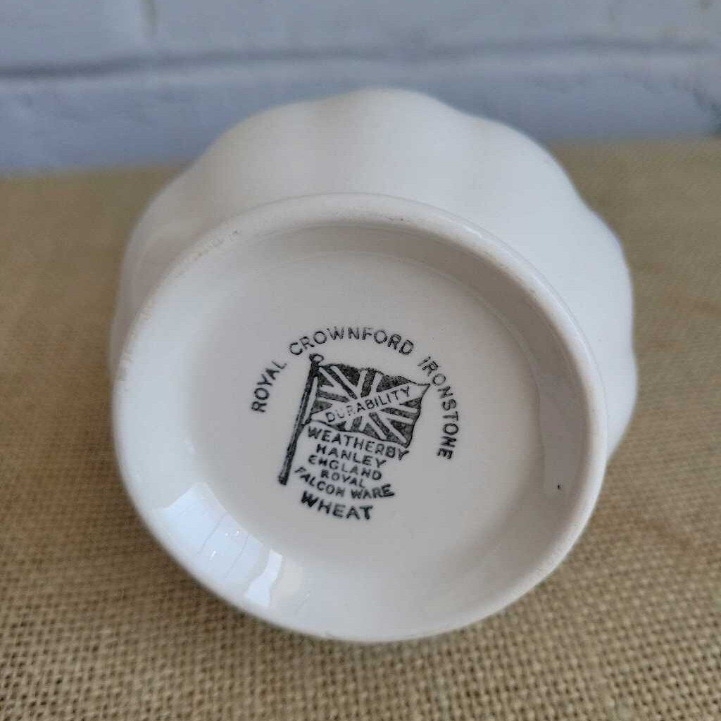 ironstone Wheat pattern Cream and Sugar set (KAR)