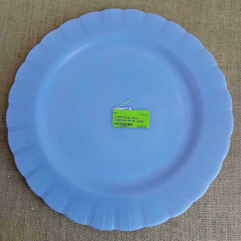 Pyrex Blue Delphite dinner plate (KAR)