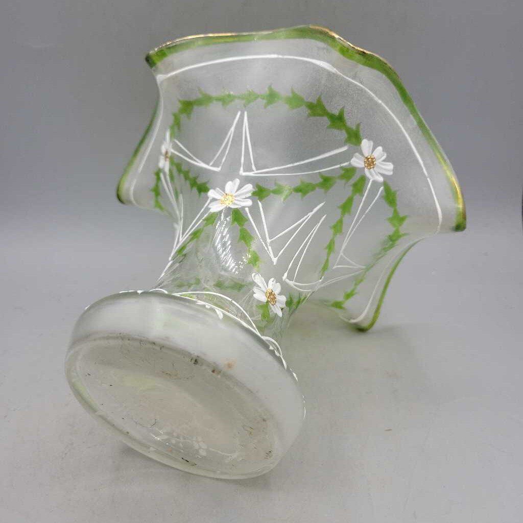 Hand Painted Art Glass Vase (DEB)