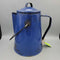 Vintage blue enamel ware coffee pot