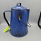 Vintage blue enamel ware coffee pot