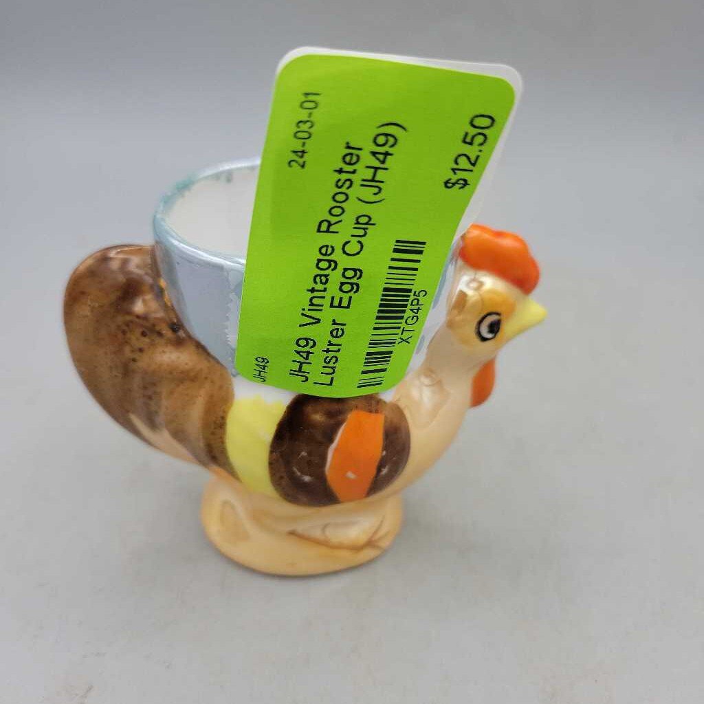 Vintage Rooster Lustrer Egg Cup (JH49)