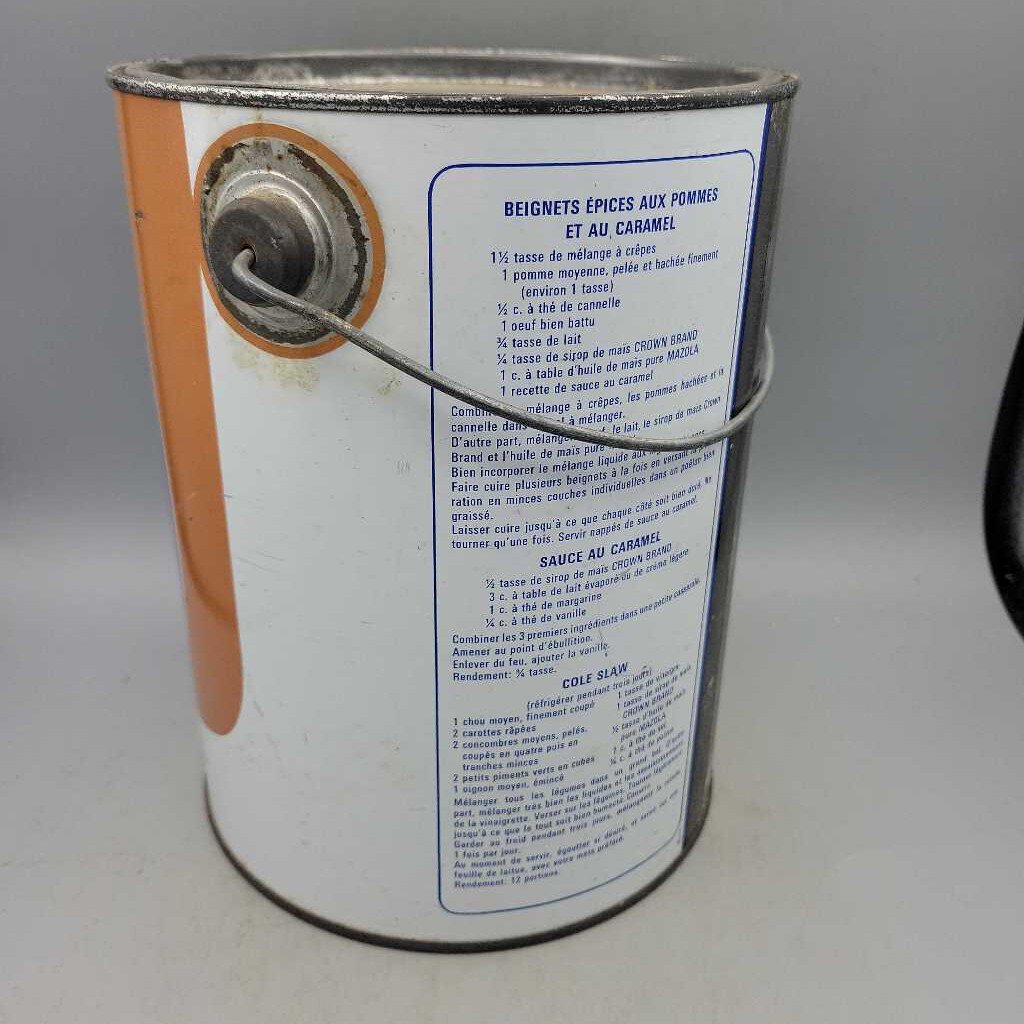 Crown Brand 10 lb Syrup Tin Pail (JAS)