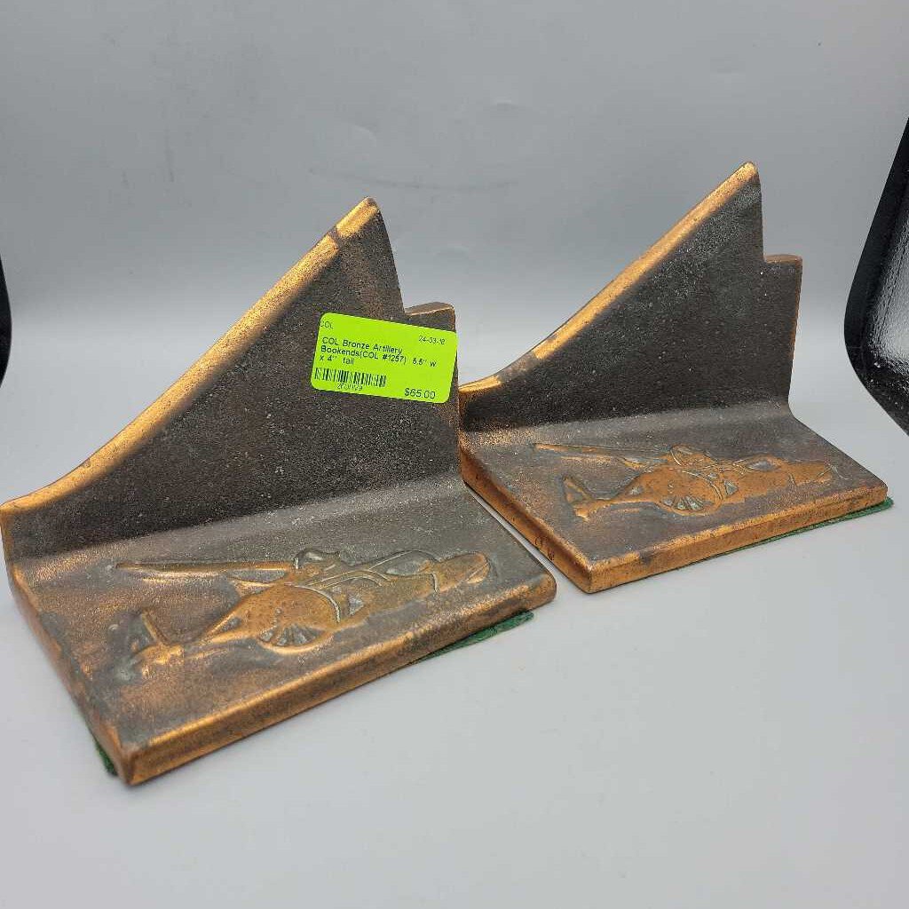 Bronze Artillery Bookends(COL #1257)