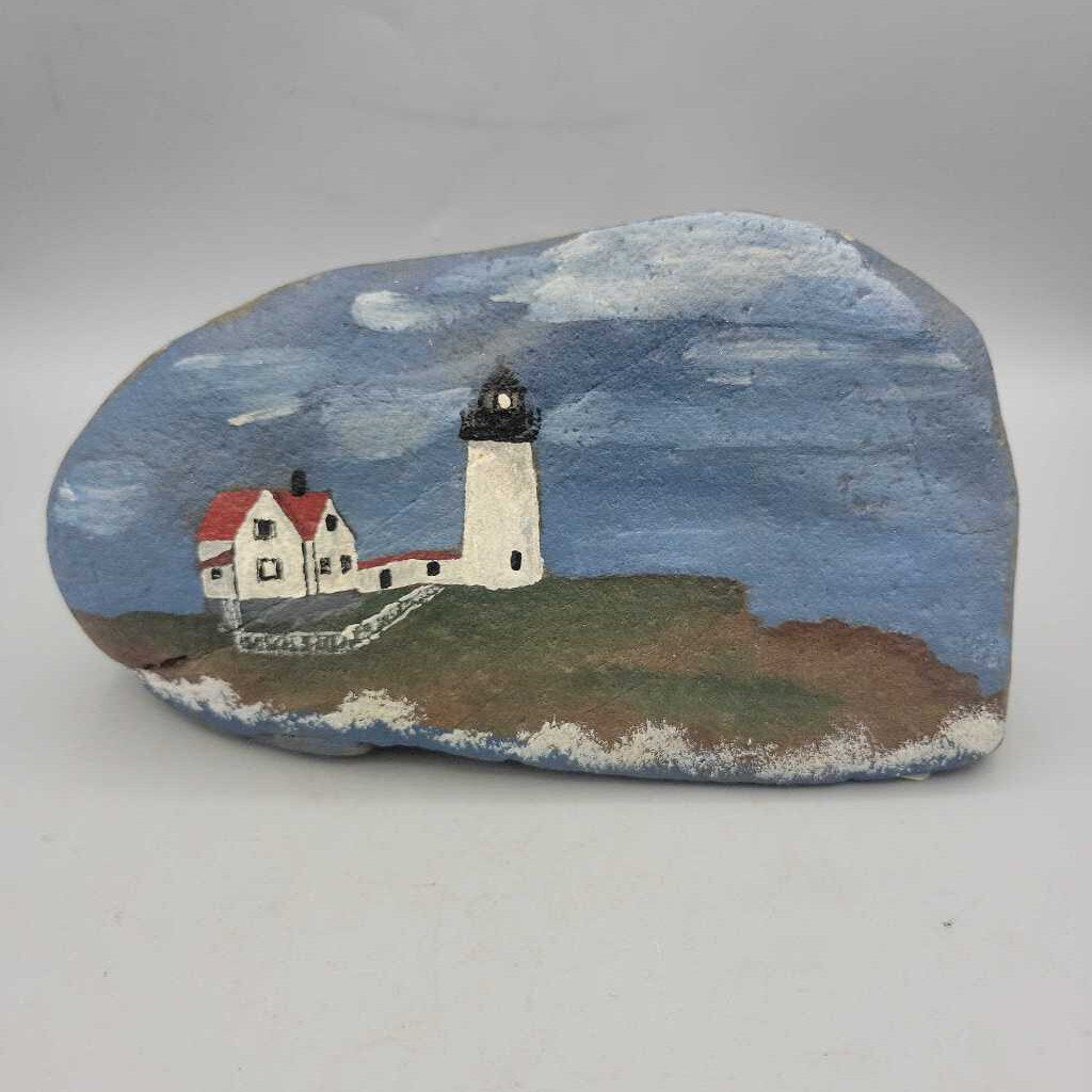 original painting on rock, Cape Neddick Lighthouse