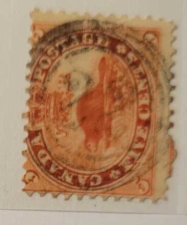 Beaver 5C Canadian Stamp " Napanee" (Jef) Scott