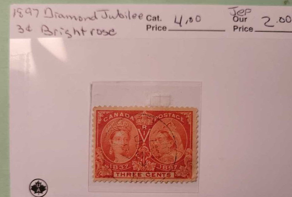 1897 Diamond Jubilee .03 cent Canadian Stamp (Jef)