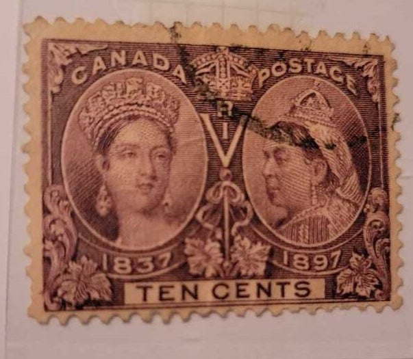 1897 Diamond Jubilee .10 cent Canadian Stamp (Jef)