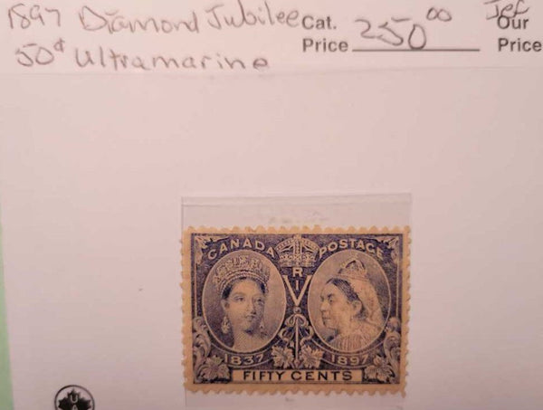 1897 Diamond Jubilee .50 cent Canadian Stamp (Jef)