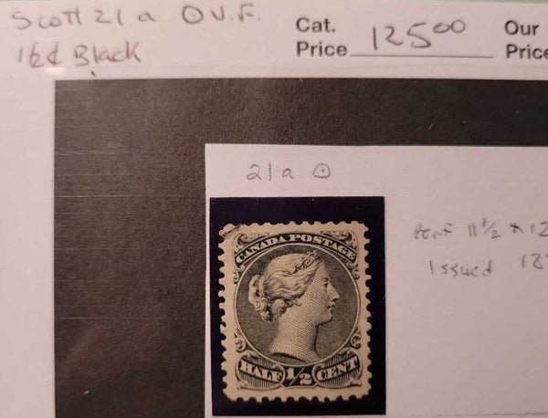 Queen Victoria Half Cent 1873 Canadian Stamp (Jef) Scott 21 A