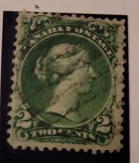 Queen Victoria TWO Cent Large Canadian Stamp (Jef) Scott