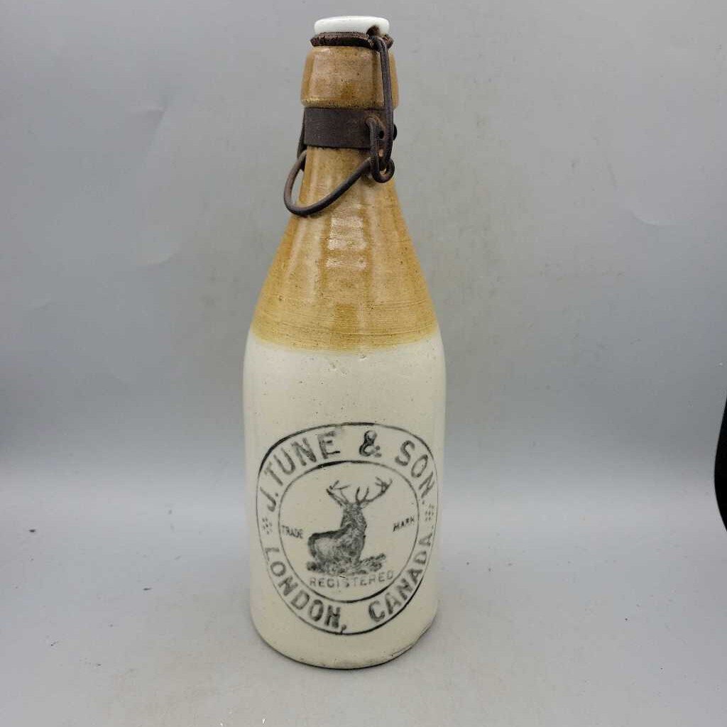 J.Tune & Son London Canada Ginger beer bottle