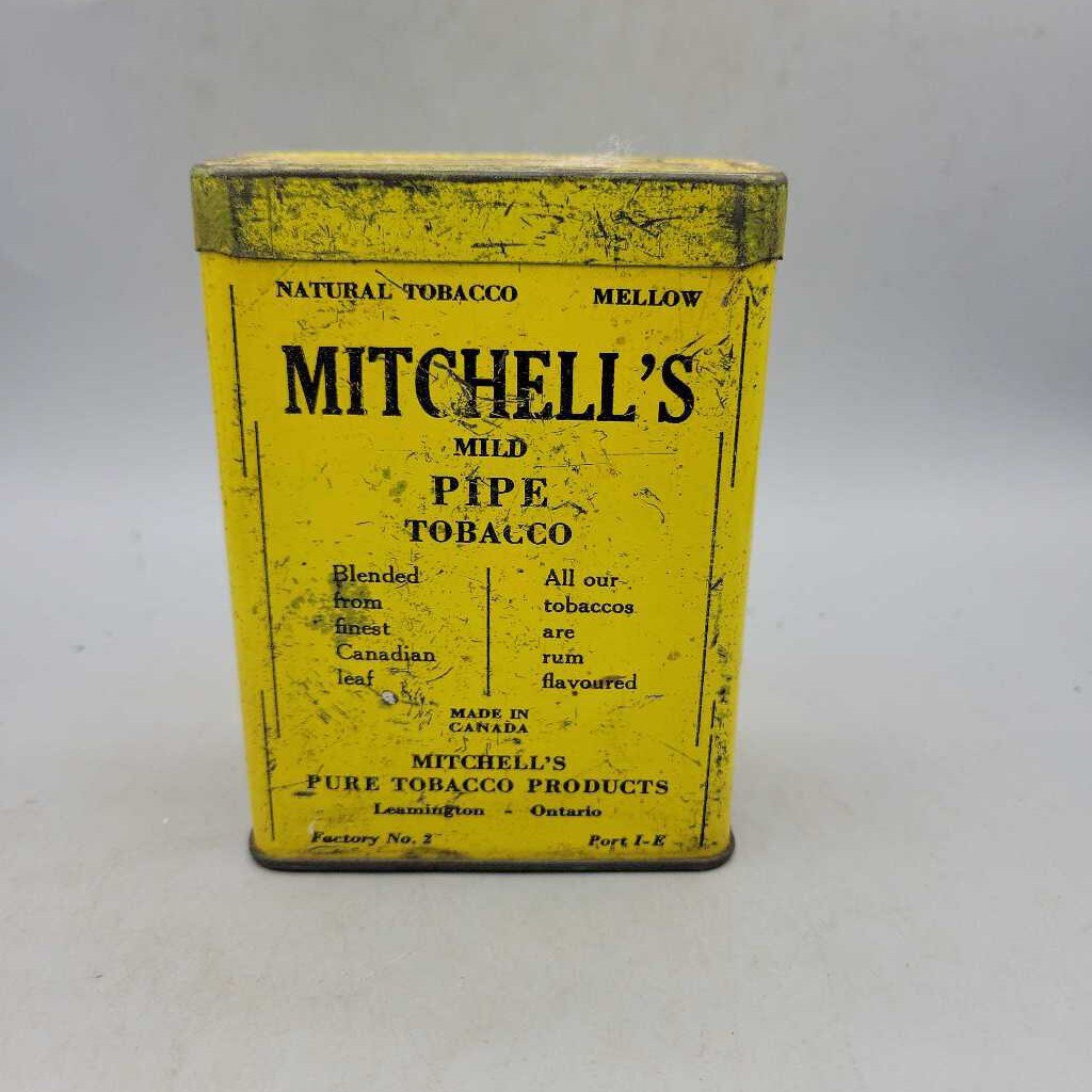 Mitchell's Pipe Tobacco Tin Lemmington Ontario