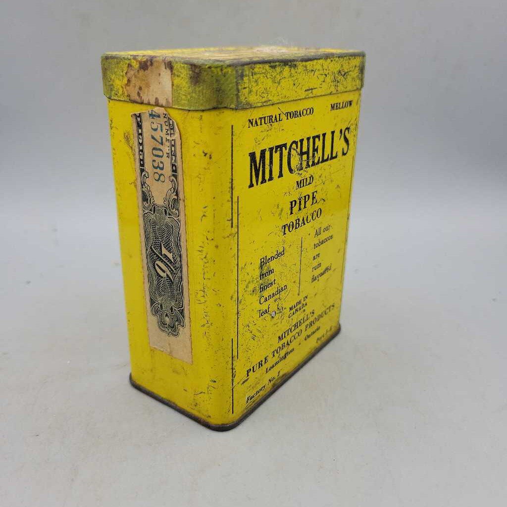 Mitchell's Pipe Tobacco Tin Lemmington Ontario